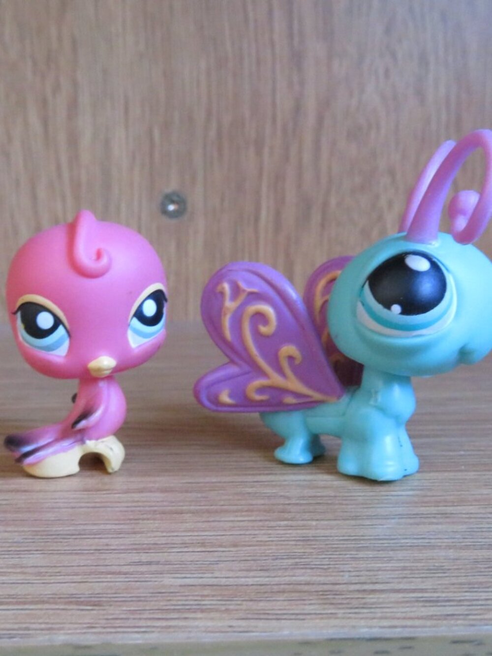 LPS Blue Butterfly Purple Pink Swirl Wings #355 & Pink Bird Discontinued (K862)